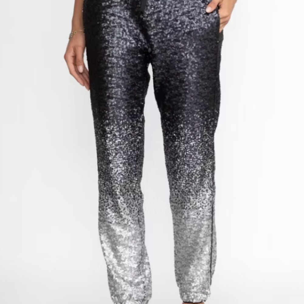 NWT Johnny Was sequin black ombre "Simona" jogger - XL